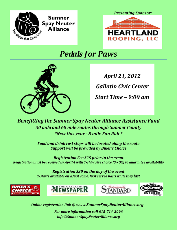 Pedals for Paws 2012